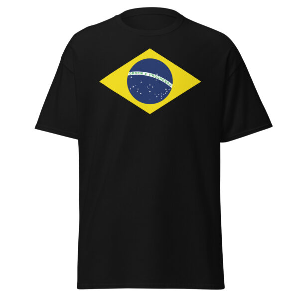 Brazilian flag black t-shirt