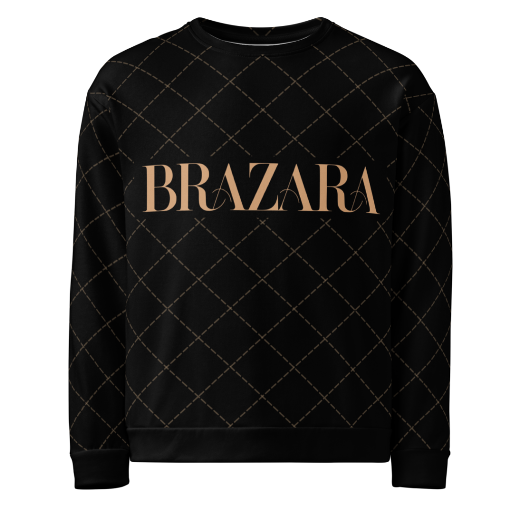 black gold brazara signature diagonal stripes