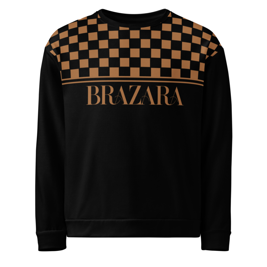 golden checkerboard sweatshirt