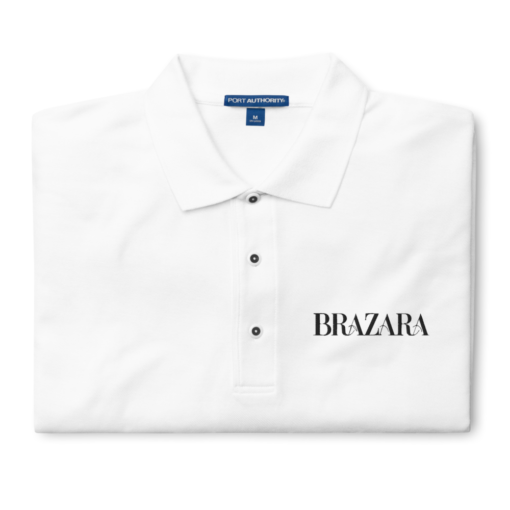 premium polo shirt white