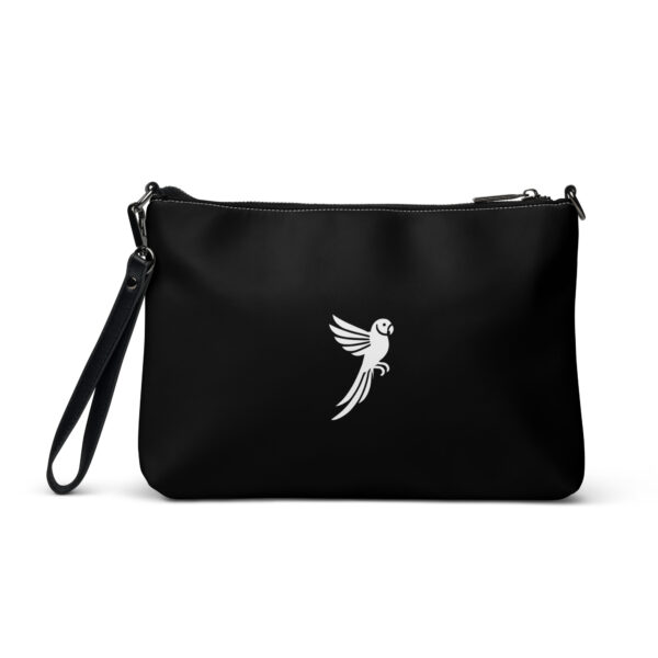 black leather crossbody bag purse