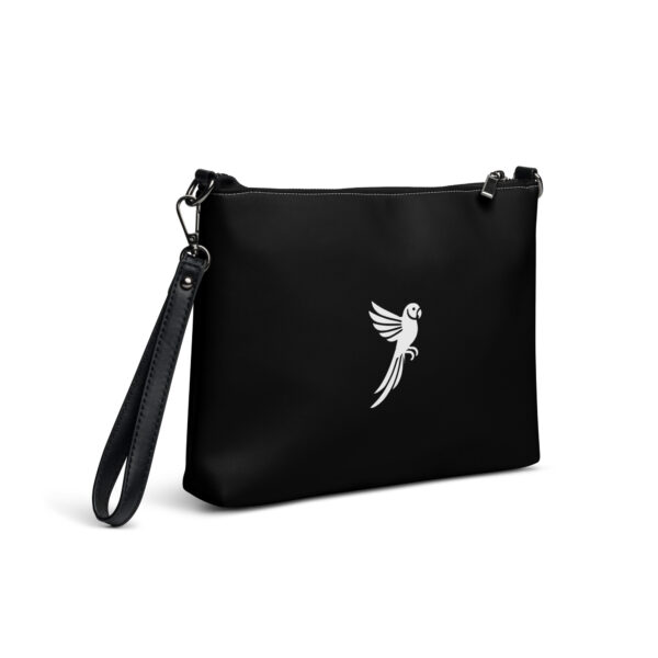 black leather crossbody bag purse