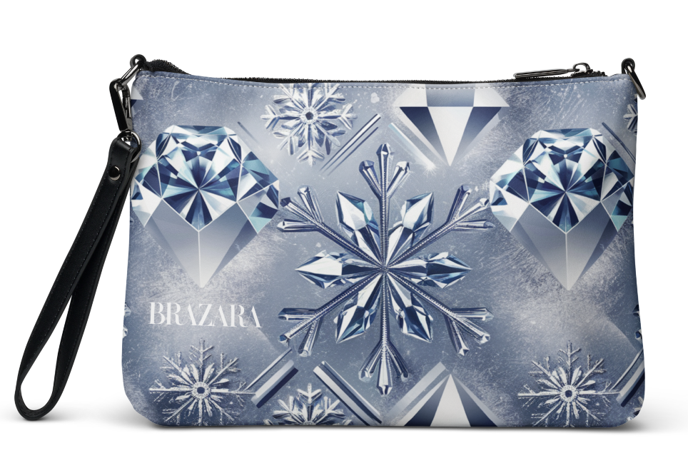 snow flake crossbody leather bag